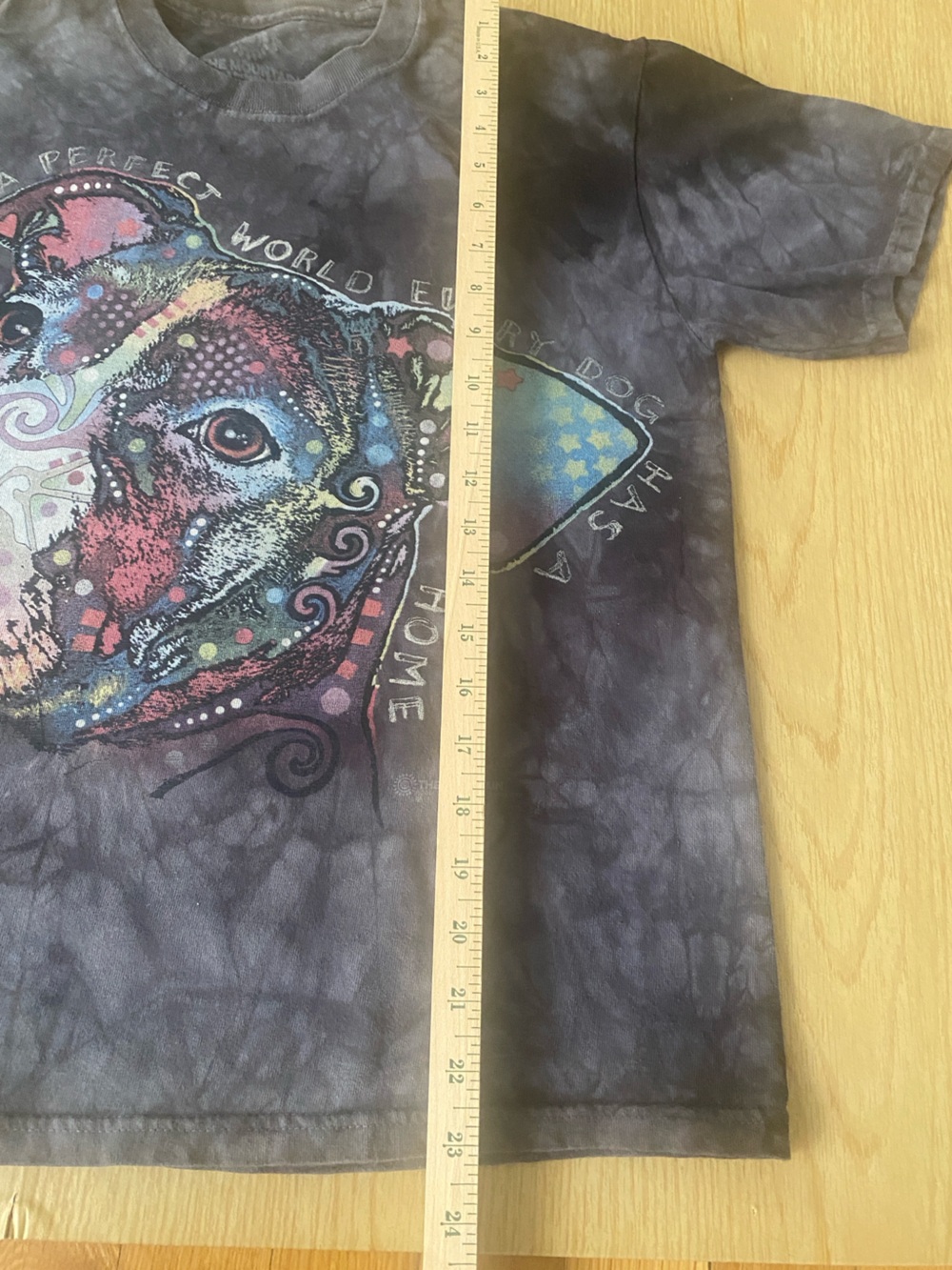 The Mountain Adult Tie-Dye Soft Tee with Multicolor Dog Soft Graphics Dean Russo - Picture 8 of 12